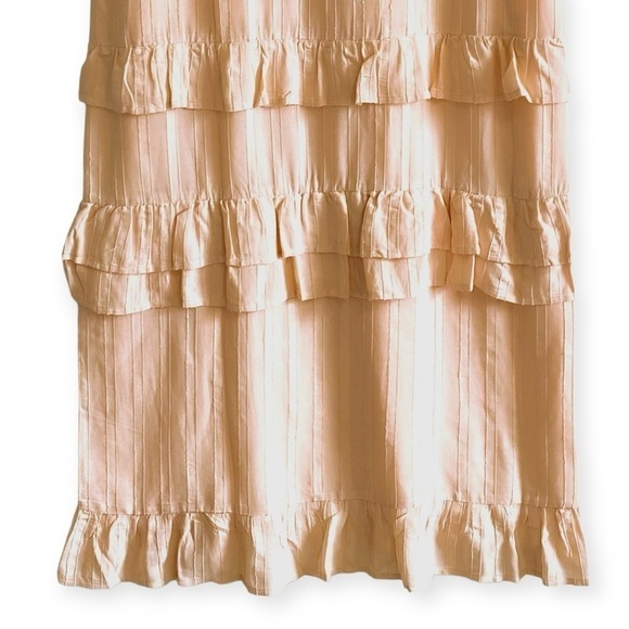 NWT PAIGE Dress Illyria Blush Color Midi Dress with ruffles Size M - Picture 9 of 14